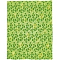 thumbnail image 5 of Yibo St. Patrick's Day Shamrock Lucky Iris Blanket Flannel Soft and Comfortable Anti-static Bed Sofa Blanket, 5 of 7
