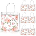 thumbnail image 1 of Bolsas de regalo Aliceset de PVC transparente con estampado floral, 20 unidades, para fiestas, 20 x 20 x 8 cm, 1 of 7