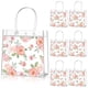 thumbnail image 1 of Bolsas de regalo Aliceset de PVC transparente con estampado floral, 20 unidades, para fiestas, 20 x 20 x 8 cm, 1 of 7
