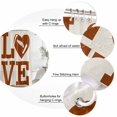 thumbnail image 3 of Valentine's Day Bathroom Shower Curtains with 12 Hooks Polyester Waterproof Shower Curtain for Stalls and Bathtubs Brown Love Heart Rugby Abstract Art Decorative Bathroom Privacy Curtain 72x72 Inches, 3 of 9