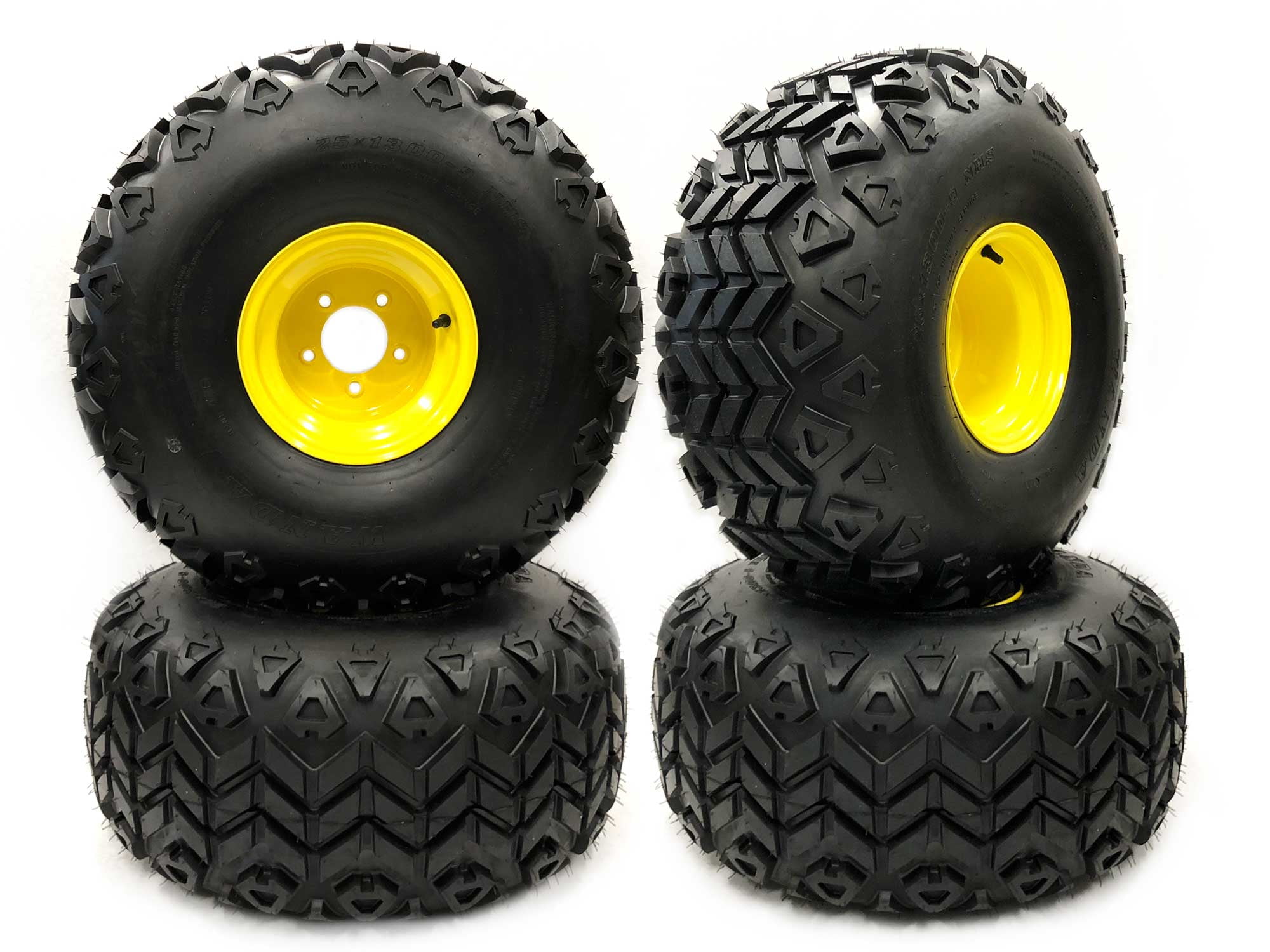 (4) Rear Wheel Assemblies fits John Deere Gator 25x13.009 Repl