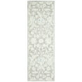 thumbnail image 4 of SAFAVIEH Micro-Loop Carl Floral Overdyed Wool Area Rug, Grey/Ivory, 5' x 5' Round, 4 of 8