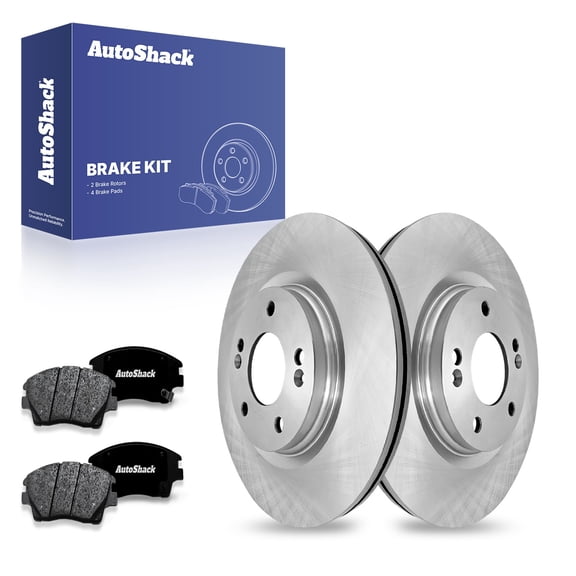 AutoShack 12.01" (305 mm) Front Vented Brake Rotors   Ceramic Brake Pads | Replacement for 2017-2020 Hyundai Elantra 2016-2021 Hyundai Tucson 2017-2022 Kia Sportage | 6-PC Brake Kit