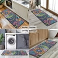 thumbnail image 6 of Blue Pioneer Flower and Paisley Pattern Kitchen Rug Mat,Kitchen Runner Rugs Non Skid Washable,Decorative Kitchen Floor Mats for Kitchen,Sink,Laundry,17"x47.2", 6 of 7