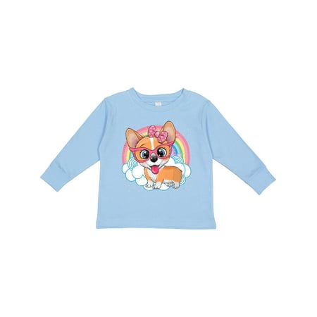 

Inktastic Corgi Gifts Dog Lover Girls Long Sleeve Toddler T-Shirt