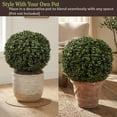 thumbnail image 4 of Pure Garden Set of Two 21-Inch Indoor/Outdoor Artificial Boxwood Plants, 4 of 8
