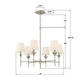 thumbnail image 3 of 568-SA Crystorama Lighting Broche - 6 Light Chandelier-28 Inch Tall and 32 Inch Wide-Antique Silver Finish, 3 of 7