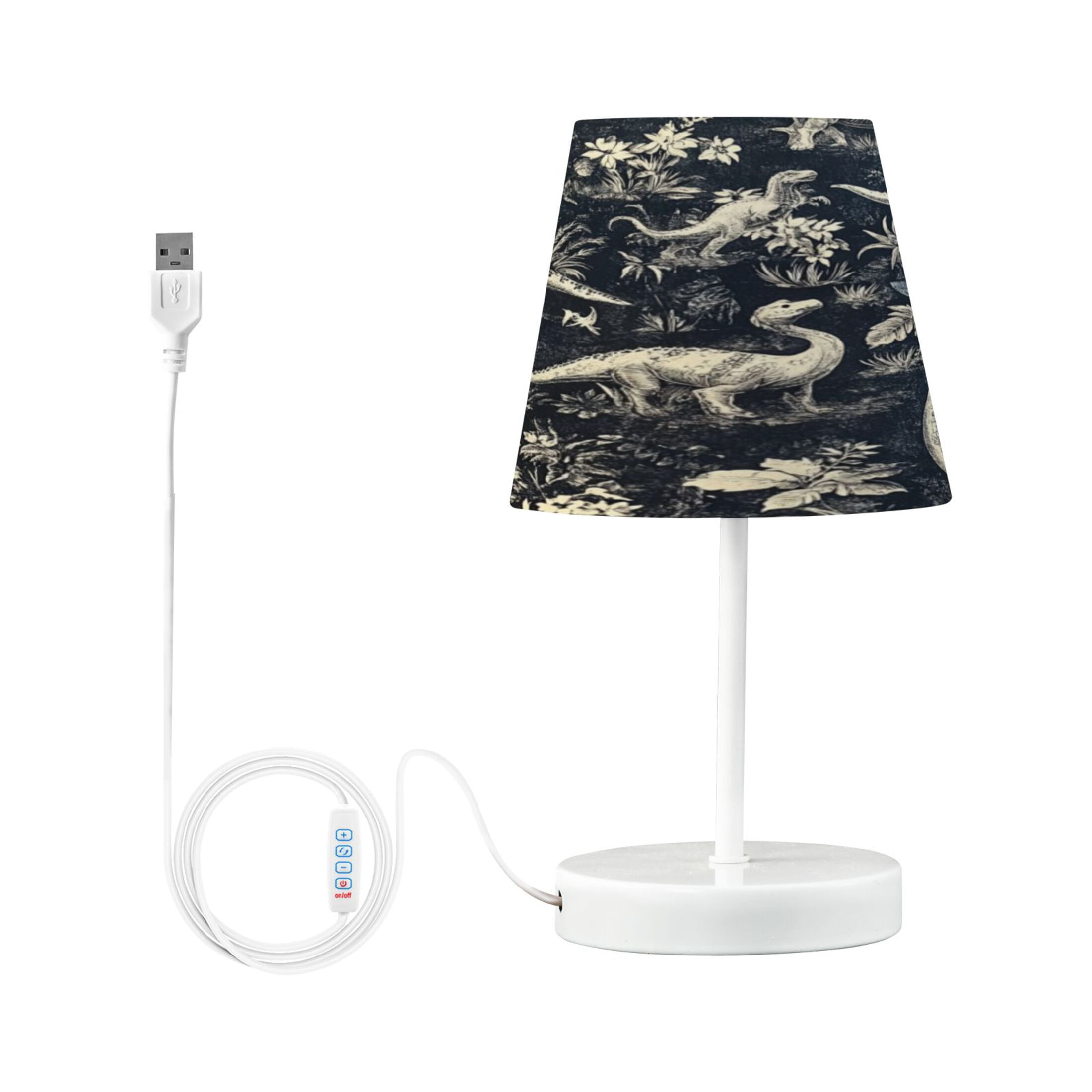 Table Lamp Small 5.9x10.8 Inches Table Lamps Night Light Tools & Home Improvement Bedroom Lamp Guest Room Lamp Study Lamp Office Lamp Black and White Dinosaur