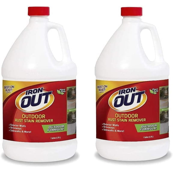 Iron OUT Rust Stain Remover Liquid for Outdoor Surfaces, 2 Gallons