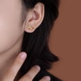 thumbnail image 2 of Solid 925 Sterling Silver Bow Stud Earrings for Women Teens Small Ribbon Stud Earrings Bowknot, 2 of 11