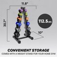 thumbnail image 3 of HolaHatha 3, 5, 8, 10, 12 & 15 Pound Neoprene Dumbbell Weight Set with Rack, 3 of 7