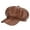 Brown1 Pack, variant on US 1-2Pc Women's PU Leather Plain Newsboy Cap Cabbie Visor Painter Hat Beret Hat