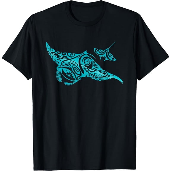 Hawaii Tribal Manta Ray Hawaiian Shirt Shark Lover T-Shirt