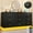 Black, variant on ChVans 12 Drawer Dresser with 60000-color LED Lights & Power Outlet, 63'' Long Modern Chest of Drawers for Closet, Wide Drawer Organizer Cabinet for Bedroom, Living Room, Entryway, Hallway