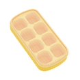 thumbnail image 2 of Silicone Ice Cube Tray 8 Grids Making Mould Pub Blocks Maker Reusable Refrigerator Mold Press Type Square Shape Mould Home Wedding Yellow, 2 of 9