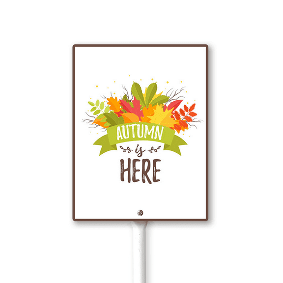 Aluminum Yard Stake Outdoor Fall Decor Rustic Garden Stake Autumn Yard Sign Autumn Is Here Lawn Ornaments for Porch Garden Home Patio Harvest Thanksgiving Halloween Decorations