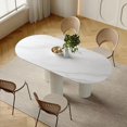 thumbnail image 4 of Modern White Dining Table Simple Design Study Luxury Living Room Table Nordic Receptionist Mesa Comedor Furnitures HD50CZ My Lux Decor Round, 4 of 11