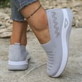 thumbnail image 6 of Ludearly Women's Orthopedic Shoes Woven Wide Arch Support Slip-On Orthowalk Sneakers Casual Breathable Soft Anti-Skid Sports Footwear 8&Grey#07, 6 of 7