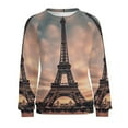 thumbnail image 7 of Eiffel Tower Womens Oversized Sweatshirts Hoodies Crewneck Casual Tops Comfy FallWinter Clothes 2024, 7 of 7