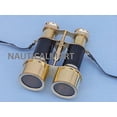 thumbnail image 3 of Nautical Captain's Solid Brass Binoculars Leather Case 6", 3 of 3