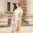 thumbnail image 3 of Beach Vacation Clothes Kimono Cardigan Loose Swimsuit Cover Up for Women Cute Duck with Backpack M, 3 of 6