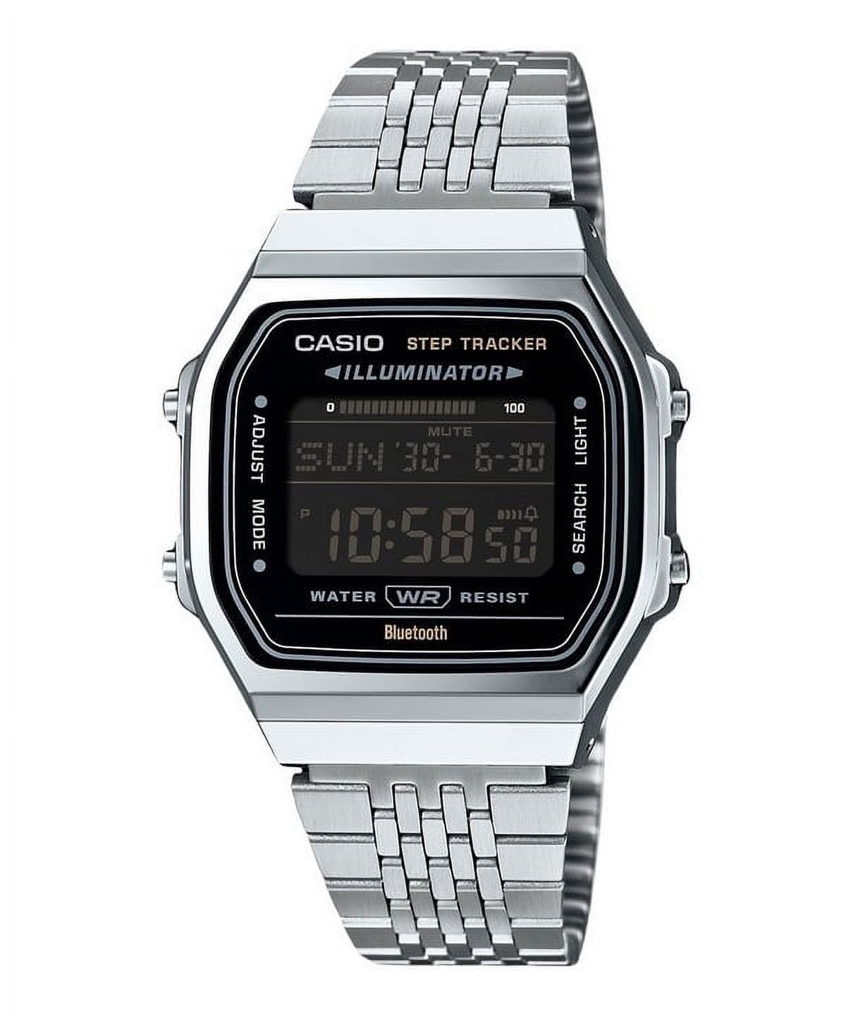 Casio Men's Vintage Quartz Digital Watch, Stainless Steel
