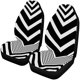 thumbnail image 1 of Juego de 2 fundas para asientos de coche ABPHQTO textura geométrica Zig Zag regular universal, 1 of 3