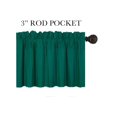 thumbnail image 3 of 3 pieces Kitchen window set 2 Curtain panels linen and 1 Valance Blackout Rod Pocket for Bathroom Home décor WK4 Hunter color, 3 of 5