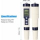 thumbnail image 4 of Medidor de pH electrónico para piscinas, 5 en 1, termómetro de salinidad EC TDS, medidor electrónico de pH, medidor de calidad del agua, resistente al agua IP67, medidor de pH automático de, 4 of 5