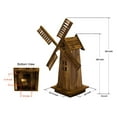 thumbnail image 4 of Westcharm 34 in. Tall Classic Wooden Dutch Windmill Sculpture Backyard Decorations - Old-Fashioned Kinetic Wind Spinner for Garden Patio, Rustic Brown, 4 of 8