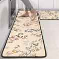 thumbnail image 2 of Kitchen Rugs Sets Of 2,Pioneer Flower Floral Print Pattern Anti Fatigue Kitchen Mat Rugs Non Slip Washable,Decorative Kitchen Floor Mats for Kitchen,Sink,Laundry,17"x47"+17"x47", 2 of 5