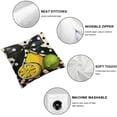 thumbnail image 4 of Awypu Summer Lemon Pillow Covers Set of 2 Farmhouse Dots Outdoor Decorative Cushion Cases for Sofa Couch Home Decorations Black White, 4 of 6