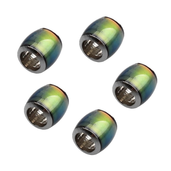 5 piezas paquete Acero inoxidable Yuyangstore Emociones Sensible Barril Espaciador 7x7mm Perlas sueltas del humor