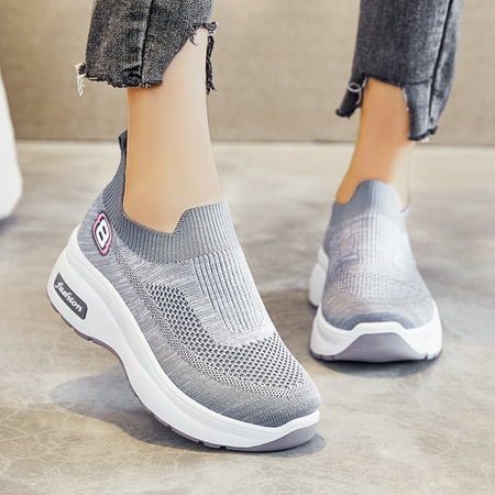 

Women Wedge Trainer Shoes Leisure Breathable Outdoor Fitness Running Sport Sneakers Casual Shoes
