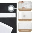 thumbnail image 4 of No Hooks Needed Waffle Stall Shower Curtain with Snap-in Liner, Black -54" x 80"(78"), 4 of 7