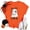 Orange-, variant on VILOVE Women Halloween T-Shirt Spooky Season Letter Print Pumpkin Graphic Crew Neck Tee Tops