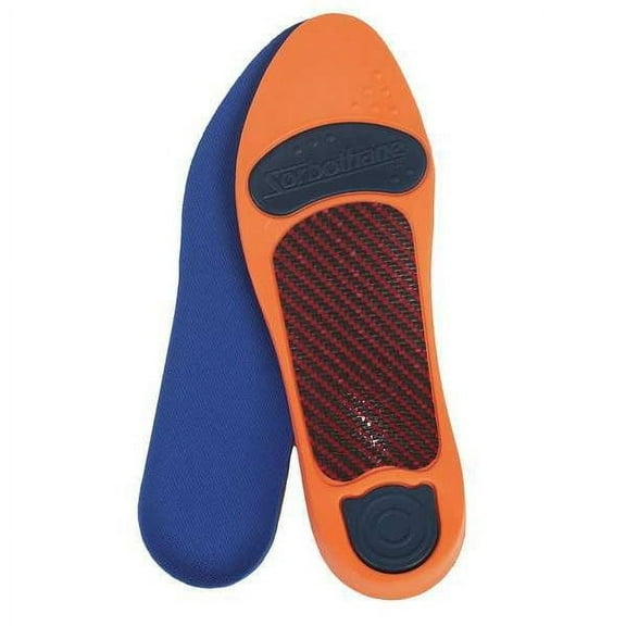 Insole, Graphite Composite, Sorbothane, Orange/Blue, Men 4 to 5, Women 6 to 7