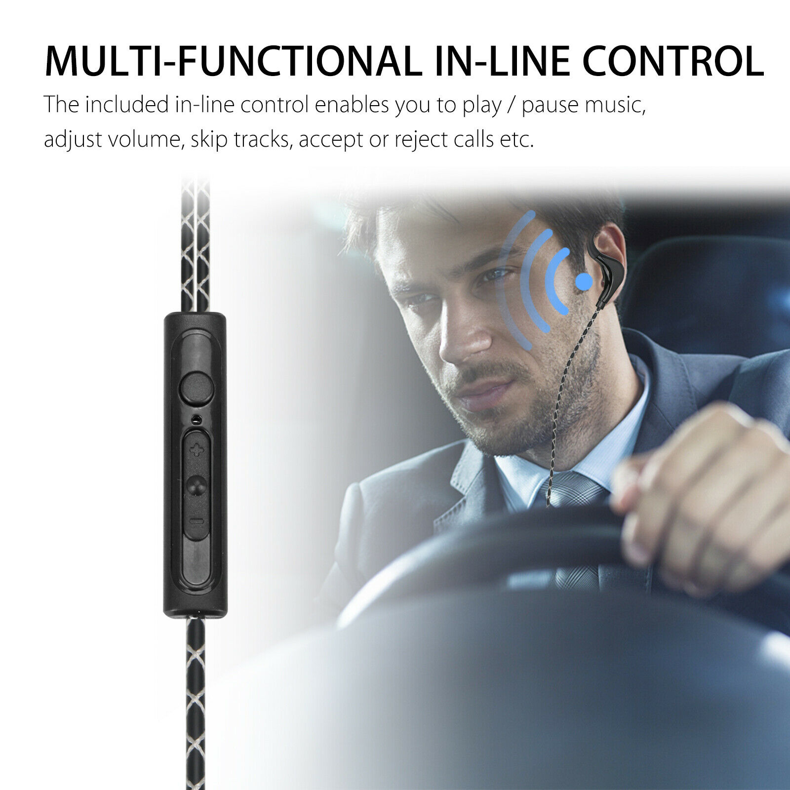 Wired Earbuds, Earbuds with Microphone and Volume Control, in Ear Ergonomic Noise Isolating Headphones, Earphones with 3.5mm Jack,Powerful Bass Sound - image 2 of 8