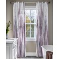 thumbnail image 4 of Purple Vintage Sheer Curtains 63 Inch Length 2 Panels Set for Living Room/Bedroom, Striped Painting Retro Abstract Art Kitchen Curtains Grommet Semi-Sheer Curtains Drapes Window Treatments 42"x63"x2, 4 of 7