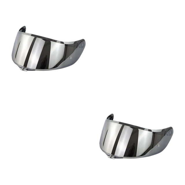 Riwesomey Visera para casco de motocicleta, careta para K1 k3SV K5, moto plateada 2piezas Plata