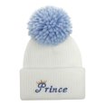 thumbnail image 1 of Gorro De Lana De Punto Para Niños, Gorro De Punto Grueso Cálido Para Invierno, Letras Bordadas, Gorro De Lana De Otoño Con Pompón Para Niños Y Niñas Guardurnaity AP007938-02, 1 of 6