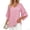 Pink, variant on yillto Women 3/4 Sleeve Blouse Striped Baggy Tops V Neck Business Casual Tunic Shirts Summer Dressy Top