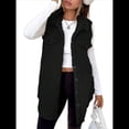 thumbnail image 1 of Chaleco Sin Mangas para Mujer, Chaqueta de Invierno Cálida con Botones Negro S, 1 of 8