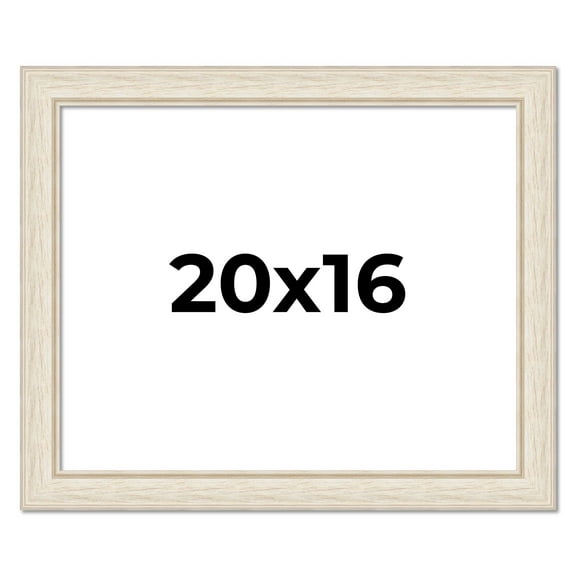 20x16 Frame White Real Wood Picture Frame Width 1.75 inches | Interior Frame Depth 0.5 inches |