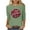Green, variant on New Arrivals Women's 3/4 Sleeve Round Neck Shirts Featuring Valentine Heart Print Tops Blouse My Items