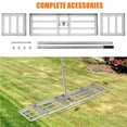 thumbnail image 4 of Lawn Leveling Rake, Heavy-Duty Stainless Steel Lawn Leveler with Adjuatble Long Handle for High Effect, Metal Levelawn for Smooth Soil, Rustproof Rakes for Garden Yard, 4 of 7