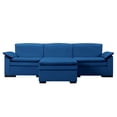 thumbnail image 6 of Gewnee 4-Seater L-Shaped Modular Velvet Sectional Sofa with Movable Ottoman - Living Room Furniture, 6 of 16
