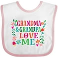 thumbnail image 3 of Inktastic Grandma Grandpa Love Me Girls Girls Baby Bib, 3 of 4