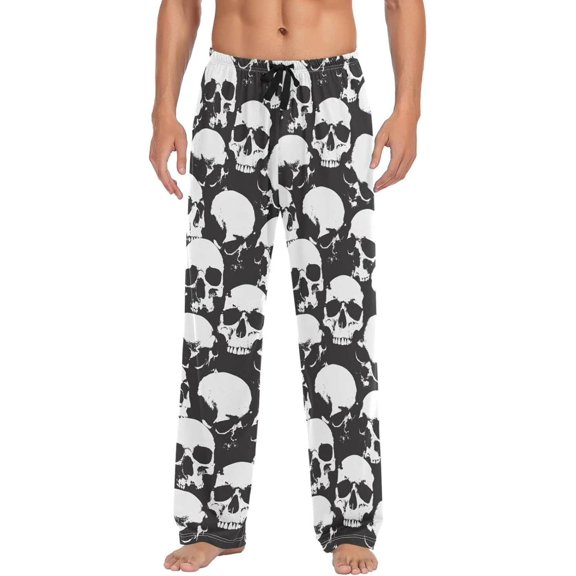 GZHJMY Skulls Pajama Pants, Mens Lounge Pants Super Soft Men Pajama Bottoms, Christmas New Year Birthday Father's Day Gifts
