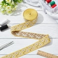 thumbnail image 5 of 1 Bag 10 Yards Yellow Vintage Jacquard Ribbon 1-3/8 inch Wide Ethnic Style Embroidery Polyester Ribbons Floral Pattern Embroidery Fabric Trim Retro Tyrolean Ribbon for Clothing Crafts Decor Yellow, 5 of 9